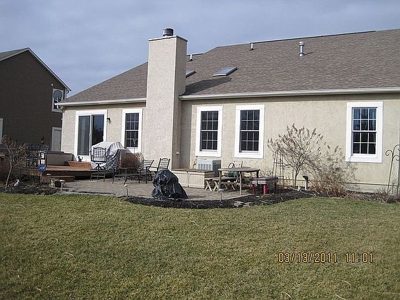 Backyard deck and Stone patio... perfect for entertaining