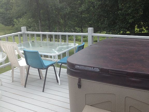 Back deck hot tub.