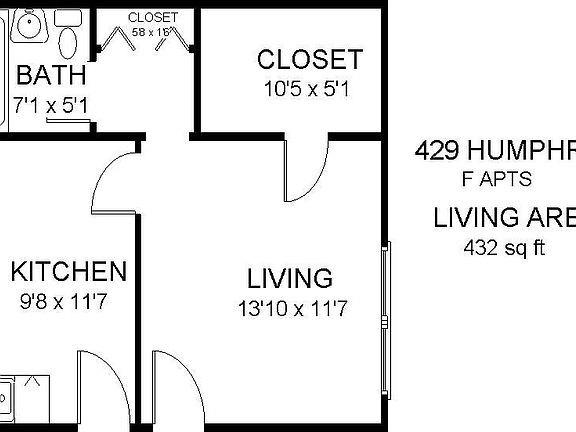 2nd image of 429 N Humphrey Ave APT F1