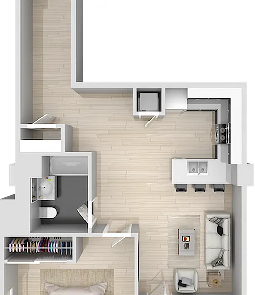 1 BED 1 BATH 1 BED 1 BATH