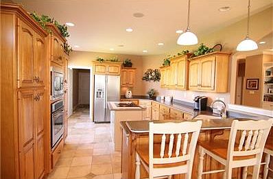 Beautiful Kitchen with custom cabinets and center island
