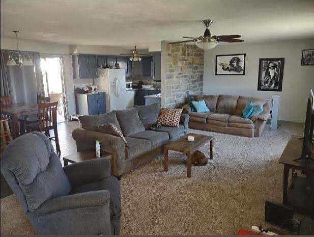 Upstairs Living Room, Kitchen, Dining Area