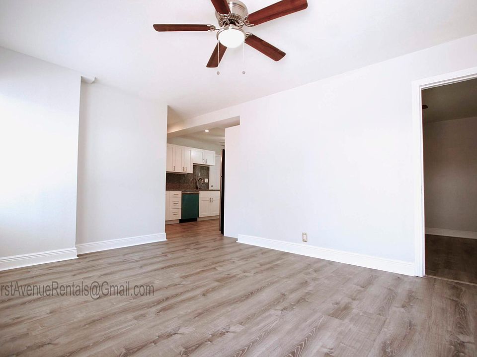 Lots of living space, interior view from front door looking in, bedroom on the right, kitchen in front