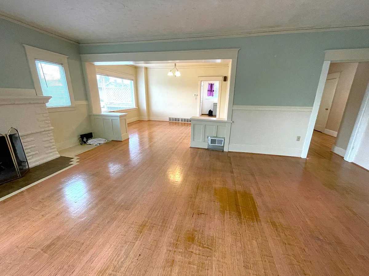 Living Room with dining room in background - 4703 Stone Way N
