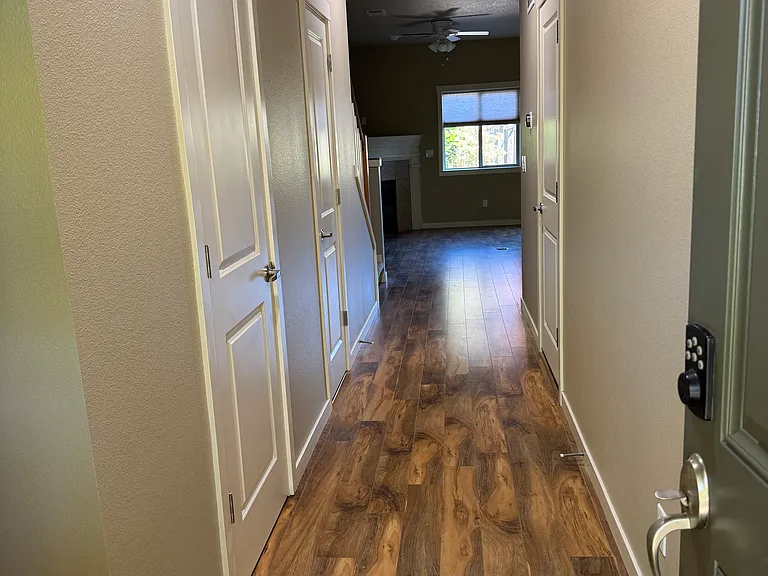 view from front door entrance - engineered hardwood floors