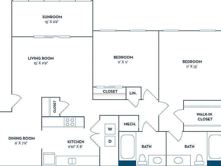 2 Bedroom | 2 Bath | 1135 SF 2 Bedroom | 2 Bath | 1135 SF