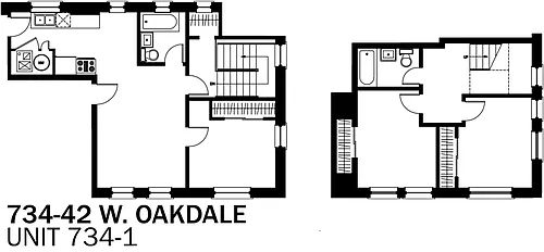 Floor plan 3bd/2b 734-1