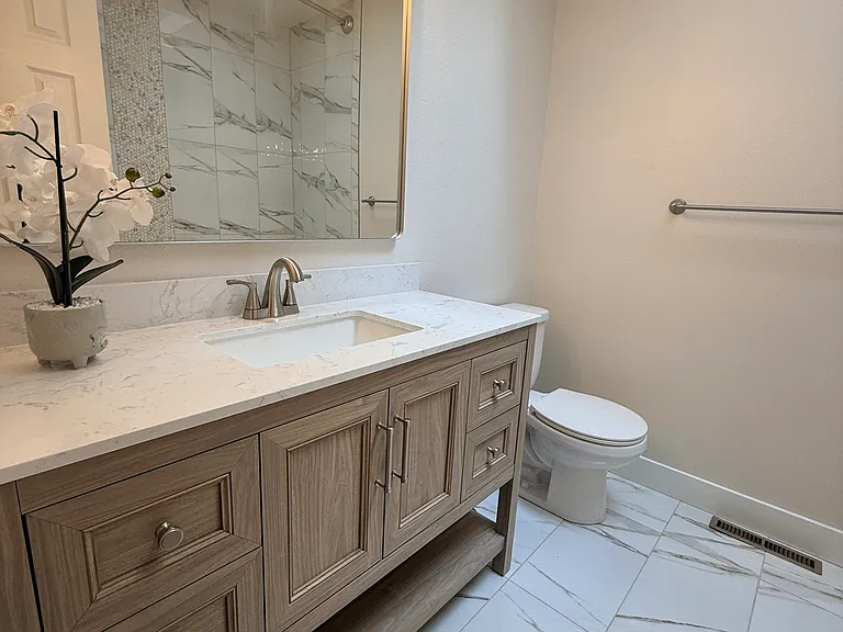 Remodeled upper bathroom