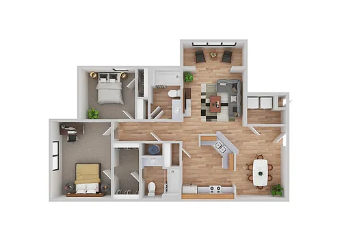 Floor plan 2 Bedrooms