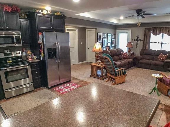 Open kitchen and living area