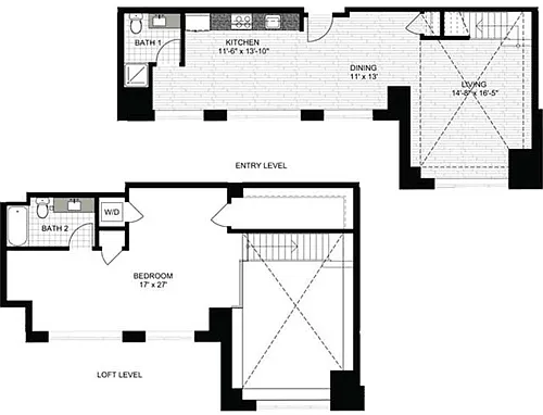 Floor plan 1 Bedroom XX