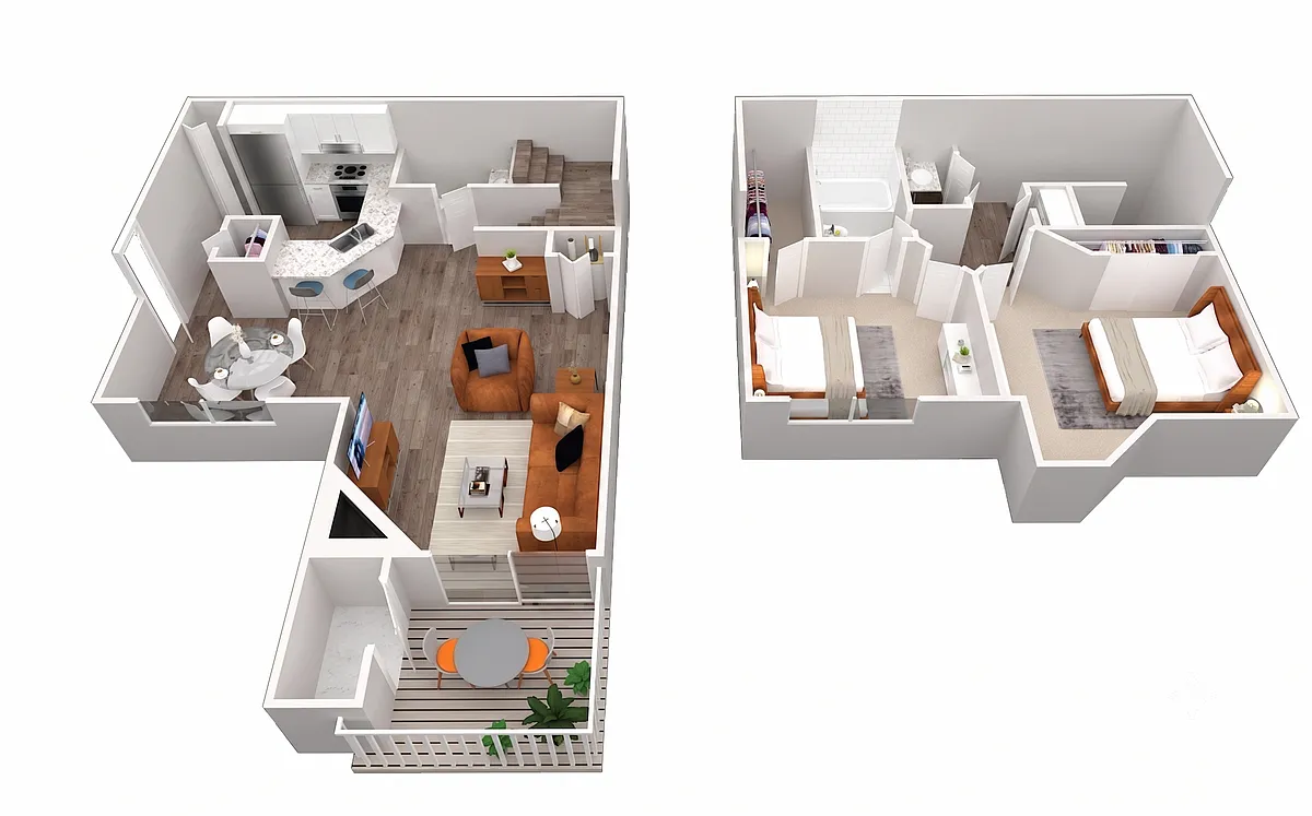 Floor plan The Townhome Terrace-Premium