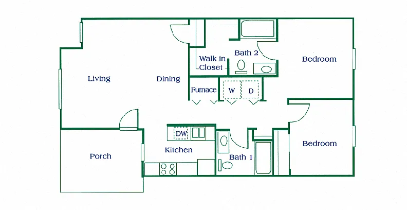 Floor plan Two Bedroom