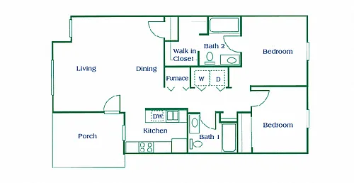 Floor plan Two Bedroom