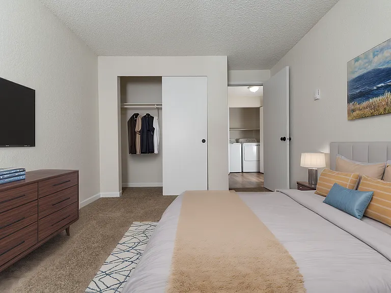 Explore this elegant bedroom with modern amenities for a comfortable living experience. Explore this elegant bedroom with modern amenities for a comfortable living experience.