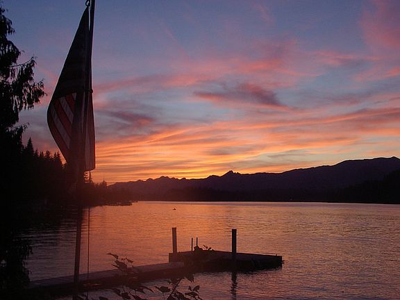sunset at Lake Cavanaugh