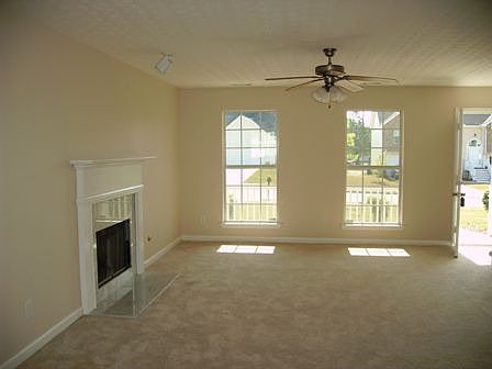 Family room with fireplace