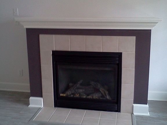 Cozy gas fireplace