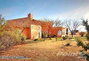 Rear/north side; a beautiful backyard