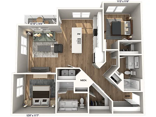 Floor plan B2-1112