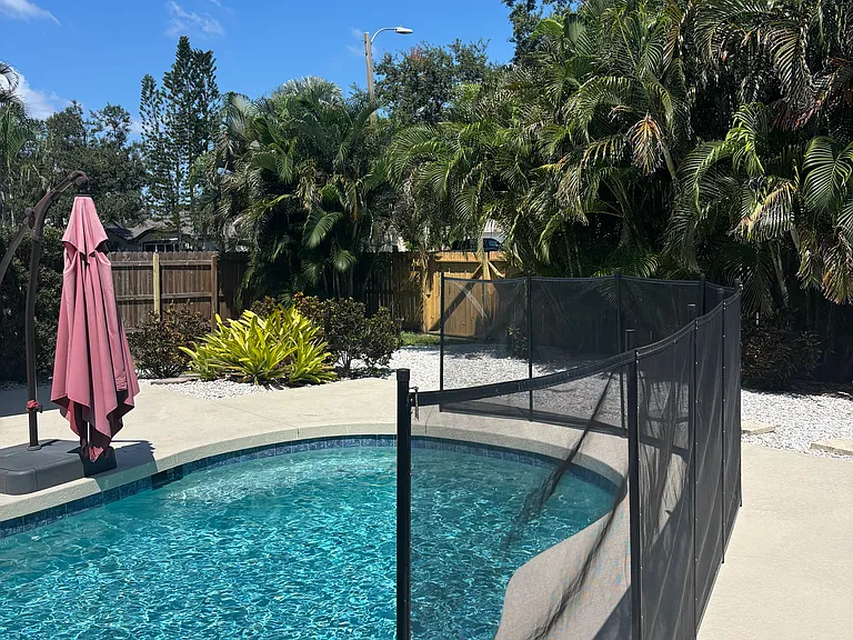 Outdoor pool area