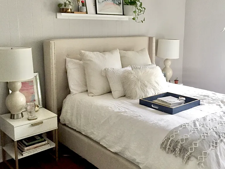Spacious sunny bedroom