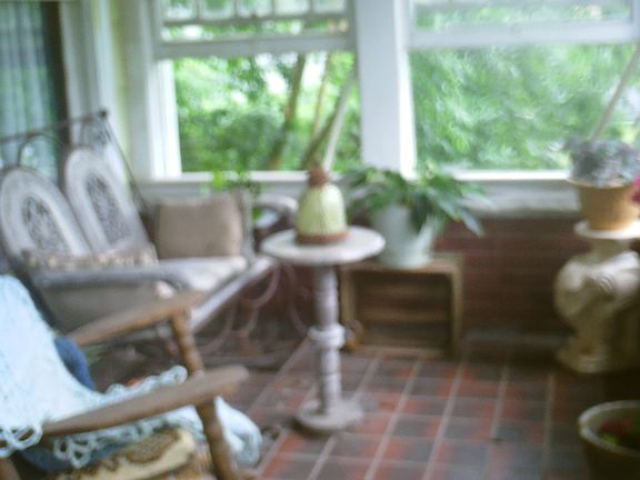 Half of brick front porch