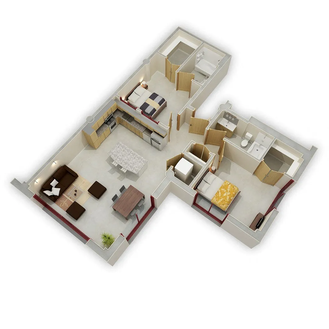 Floor plan Two Bedroom I