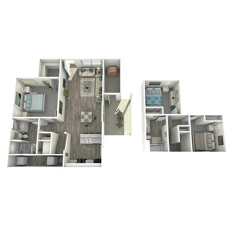 Floor plan 3 Bedroom 2 Bath