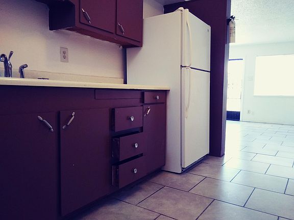 Kitchen cabinets.