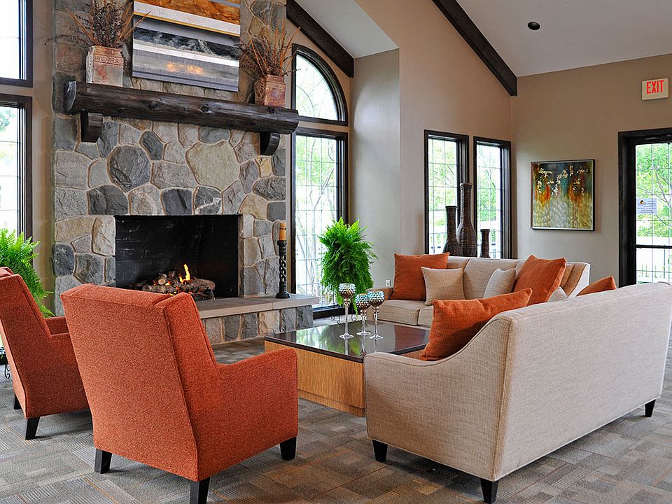 Clubhouse Fireplace and Lounge Area