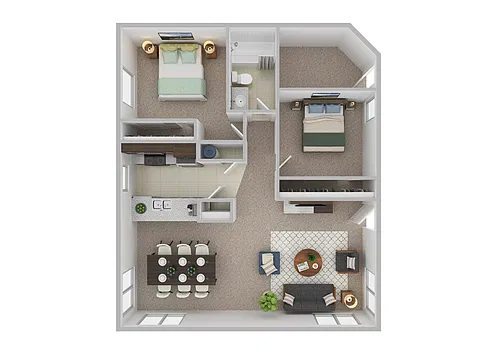Floor plan Two-Bedroom