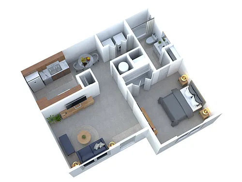 Floor plan 1BR - 1BTH