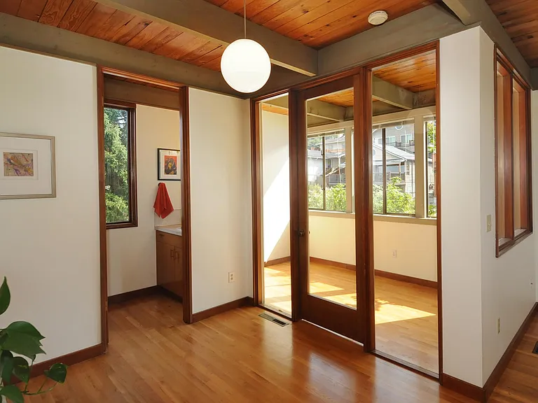 Flex Space off of kitchen, half bath and office.