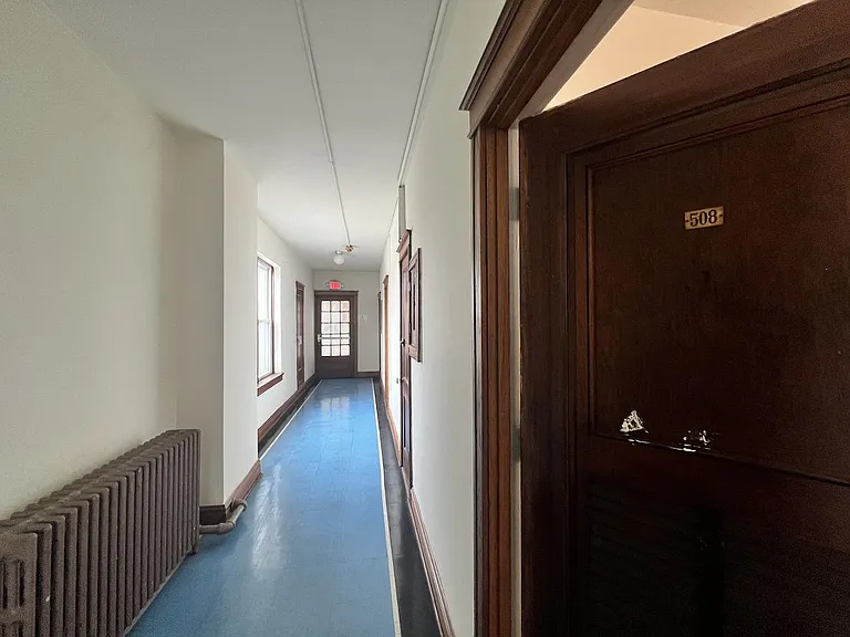 View toward fire escape at the rear.
