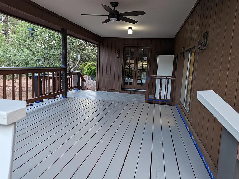 Very private large double back patio