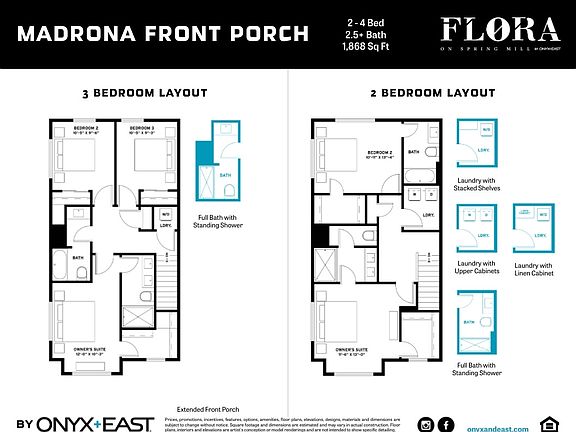 Third Floor Plan and Options