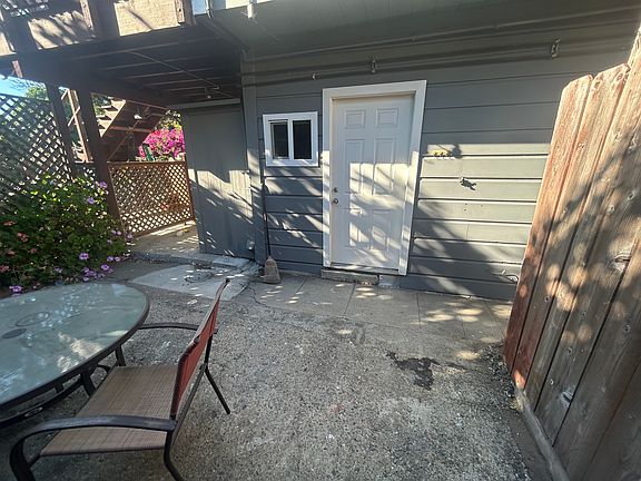 Private courtyard and back door