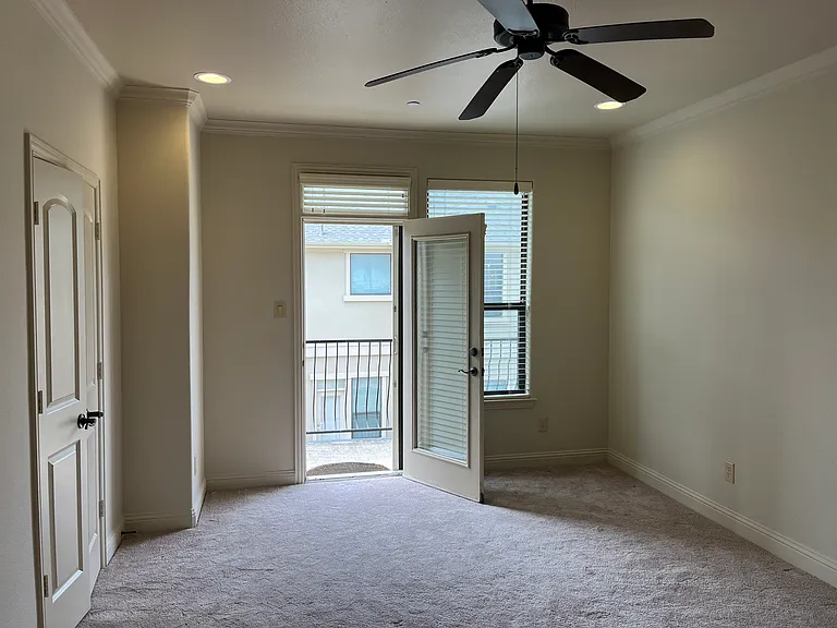 Master bedroom with balcony