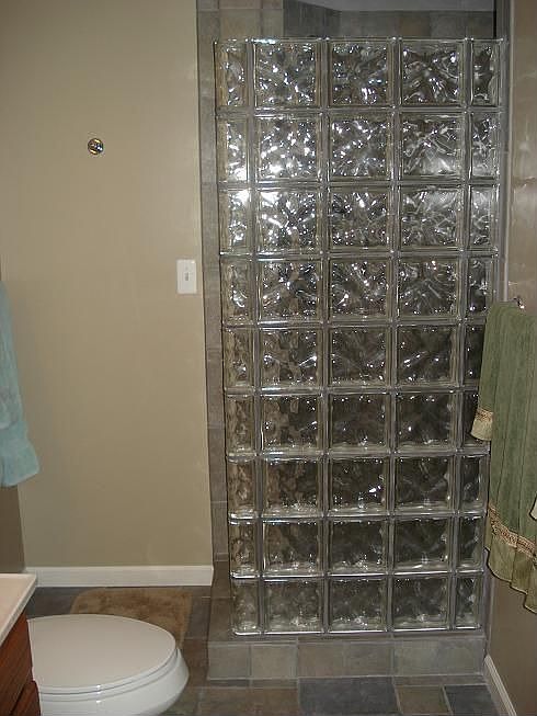 3rd Bath Glass Block Shower!