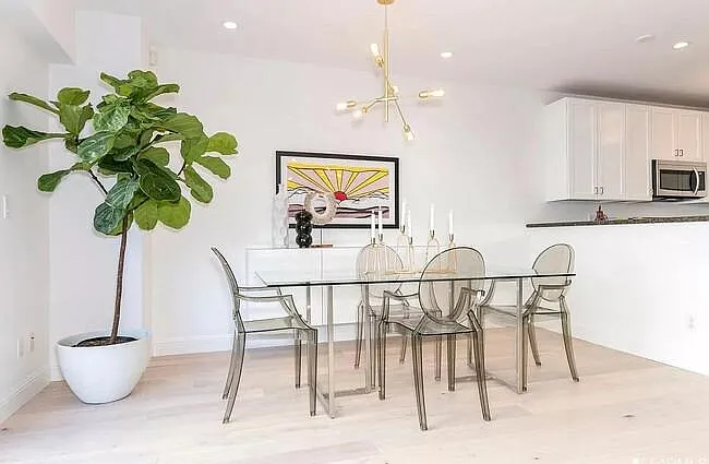Fits 10 people dining table. Exit to the deck on the left and Kitchen on the right.