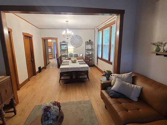 View from living room to dining room.