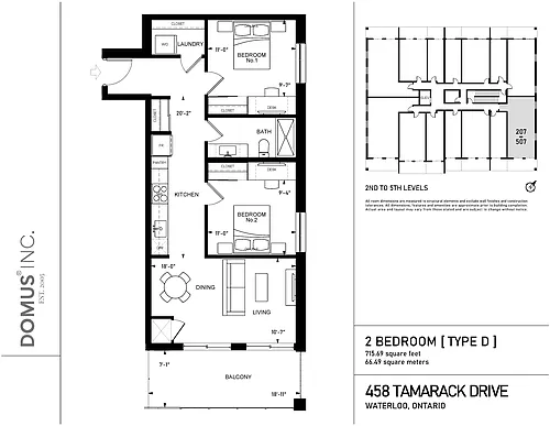 Floor plan 2 Bed Type D