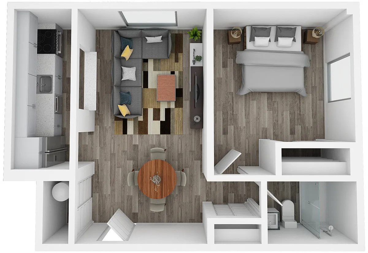 Floor plan 1 Bedroom - D