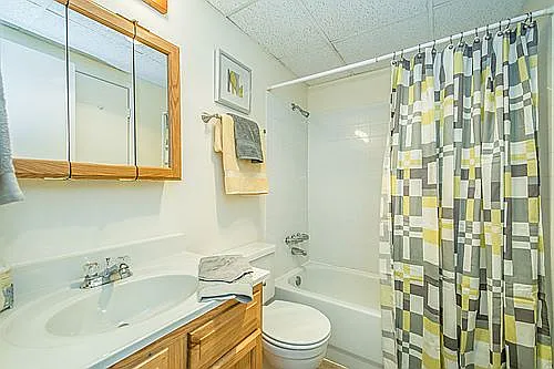 Staged bathroom