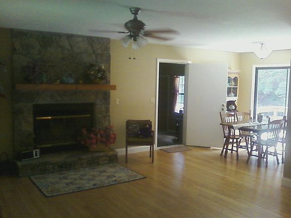 wood burning fireplace