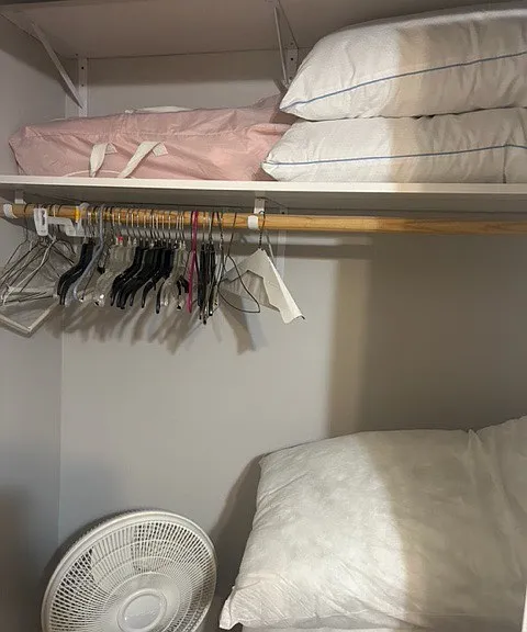 and bedroom closet