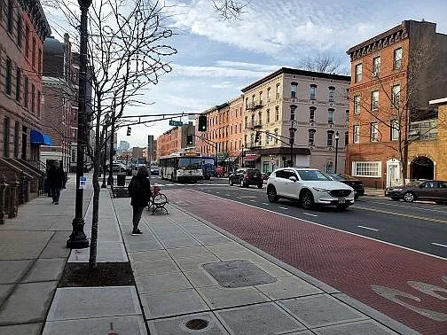 NYC Bus stop at door step