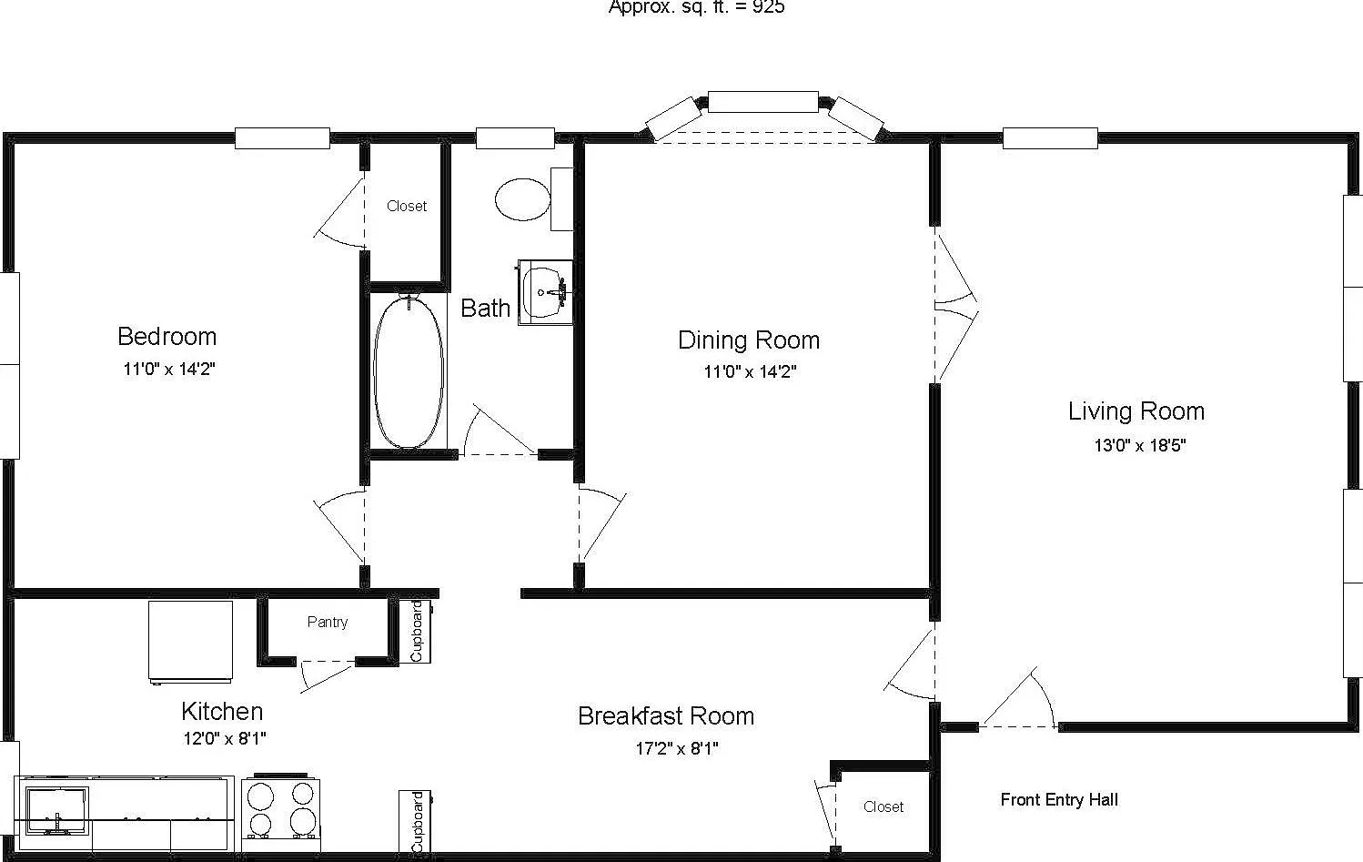 1 bed, 925 sqft, $950 — Photo 2