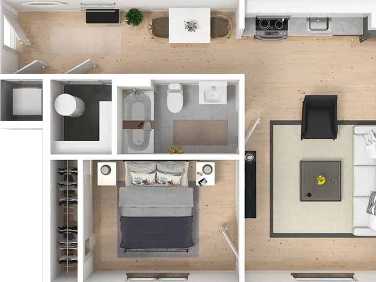 1 Bedroom-A1 1 Bedroom-A1